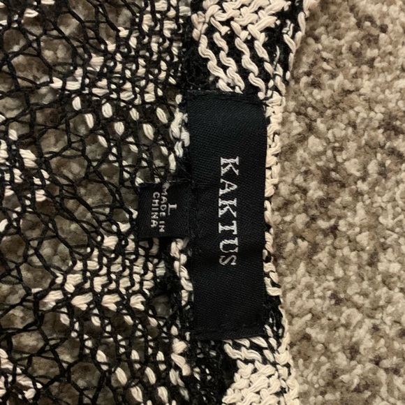 Top/other-Kaktus, swing flow zig zag thin artistic top, mesh, shark tail hem, M - Picture 13 of 17